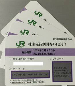 即決・送料無料★☆JR東日本株主優待割引券1枚　3枚まで可能★1