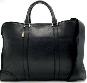 1 jpy ~ present goods ultimate beautiful goods Paul Smith multi stripe business bag 2WAY wrinkle leather men's A4 possible 