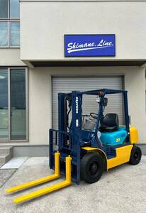 リフト専門店 送料無料エリア多数！Komatsu forklift 2tonne サイドシフト 3本Lever インボイス対応 安心の自社配送 シマネライン