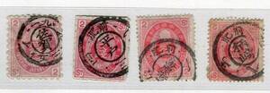 [. front | Nagasaki * Saga .. collection ] new small stamp 2 sen 4 sheets two -ply circle Saga, flat door, island .., pattern cape 