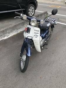 スーパーカブ50 実働車　後輪パンク