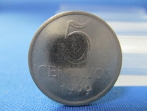 ブラジル 5センタボ硬貨☆1969年／美品／アンティークコイン／外国古銭／b0516-8_画像3