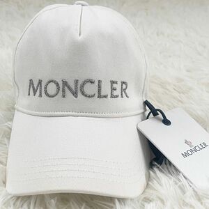 美品 MONCLER モンクレール キャップ ホワイト