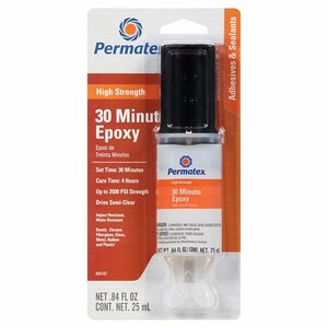 パーマテックス Permatex 高強度用パーマポキシー ( 2液性/各25ml ) 接着剤 メタル 繊維グラス ゴムに PTX84107