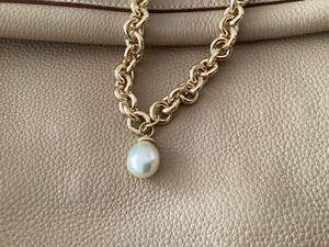 * unused * Kaneko Isao pearl attaching chain necklace 