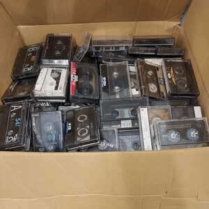  cassette tape USED use item used 100ps.@ and more set / together / large amount 100 size / cardboard 1 box normal / Hi Posi SONY/TDK/maxell/FUJI/AXIA