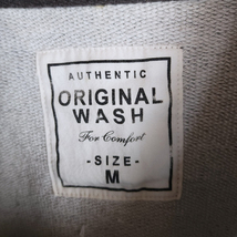 Mサイズ/UNIQLO ユニクロ 千鳥格子柄 ジップアップ スウェットパーカー グレー系 古着 フーディ ORIGINAL WASH【1000円スタート】_画像4