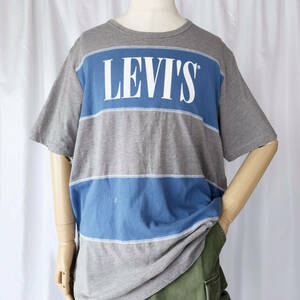 XLTサイズ/LEVI'S リーバイス 半袖Tシャツ グレー×ブルー系 古着【1000円スタート】