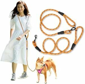 Wagoo 犬 リード ショルダーリード 3m ロープ 小型、中型、大型犬用リード 肩掛け ハンズフリー たすき掛け 斜め掛け 多