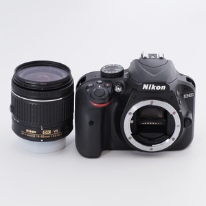 Nikon ニコン デジタル一眼レフカメラ D3400 AF-P 18-55 VR レンズキット ブラック D3400LKBK #9632