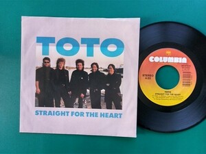 ★ＵＳ４５★ＴＯＴＯ「ストレイト・フォー・ザ・ハート」「セヴンス・ワン」美品　ＰＳ付き！　Ｂ面アルバム・タイトル曲未収録！