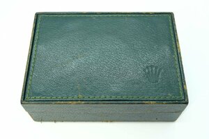 １円～　ROLEX ロレックス 63.00.55 純正ボックス 緑 グリーン 木製 革張り 空き箱 ケース 空箱 現状品