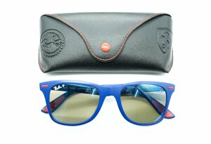 1円～【美品】Ray-Ban レイバン サングラス RB4195M Ferrari Polarized Blue Mirror