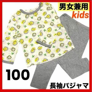 キッズパジャマ　110 春　夏　子供服　男の子　トップス　長袖Tシャツ　ズボン　女の子　ルームウェア　部屋着　動物柄　可愛い