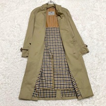 【英国製】Aquascutum（XL相当）トレンチコート　ライナー　ベルト付き　ベルテッド　裏チェック　グレンチェック　カーキ_画像1