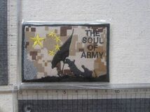 ミリタリー THE SOUL OF ARMY ベルクロ付き ワッペン/パッチ 米国 古着 サバゲー ① 496_画像6