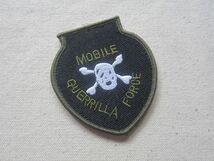 ミリタリー MOBILE GUERRILLA FORCE モバイル ゲリラ フォース スカル 特殊部隊 ベルクロ付き ワッペン/パッチ 米国 古着 サバゲー ① 387_画像1