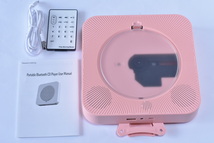 YintinyかわいいピンクのCDプレーヤーBluetooth 5.0、家庭用装飾充電音楽プレーヤー、携帯型/998_画像1