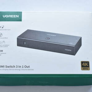 UGREEN HDMI切り替え器 3入力1出力 4K@60Hz HDMI切替器HDMIセレクター リモコン付き 1080P@144Hz HDCP 2.2/HDMI 2.0 HDR 3D対応 /S29