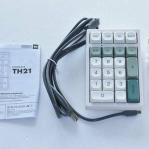 EPOMAKER TH21 21キー ホットスワップ対応 有線キーボード RGBバックライト プログラマブル Win/Mac用(Budgerigar Switch, Botanic)/S59