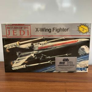 mpc STAR WARS RETURN OF THE JEDI X-wing Fighter Jedi. ..X- wing Fighter unopened not yet constructed plastic model white base 