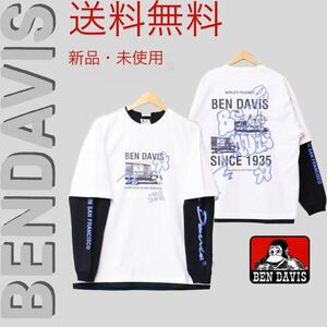 【新品・未使用】BEN DAVIS ベンデイビス フォト レイヤード 長袖Tシャツ 半袖Tシャツ 2枚セット メンズ 送料無料