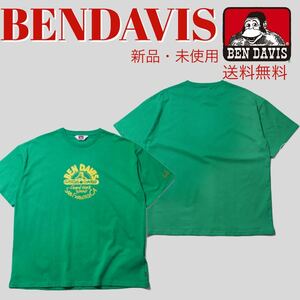 【新品・未使用】リサイクルコットン(BEN DAVIS)プリントTシャツ半袖 半袖Tシャツ カットソー グリーン