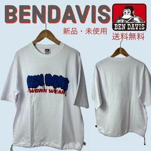 【新品・未使用】BEN DAVIS グラフィックTシャツ【I-24580005】 ホワイト　Lサイズ半袖Tシャツ ロゴ ストリート 半袖 カットソー 