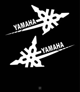 YAMAHAのロゴステッカー　シルバー×2