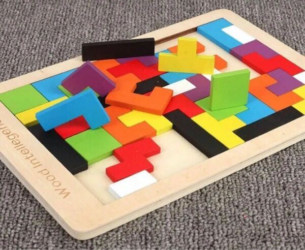 木製パズル 早期教育 楽しいゲーム 子供 おもちゃパズル 知育玩具 思考 積み木 ジグソーパズル 幼児教育 テトリス