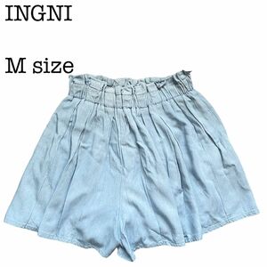 【シワあり】 INGNI イング キュロット 春 夏 ショートパンツ 短パン プリーツ Mサイズ 古着 中古 匿名配送