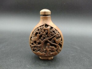 中国 古玩 鼻煙壺 木製 古美術 骨董 