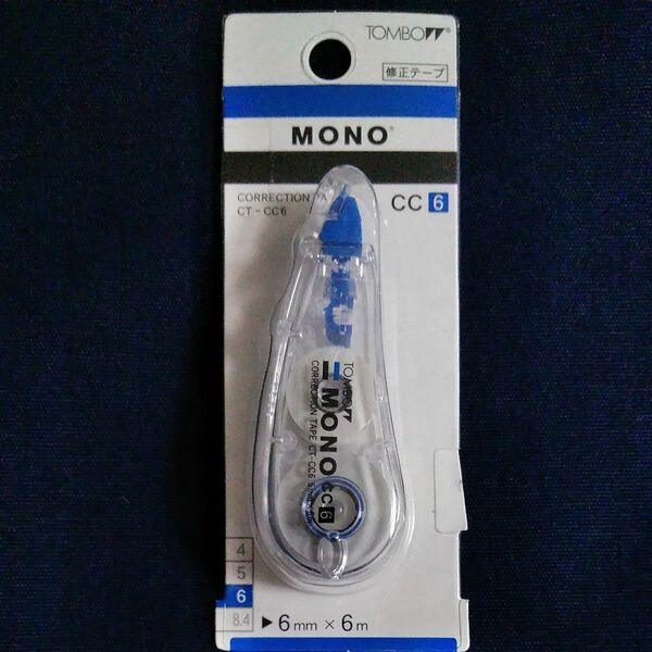 トンボ 修正テープ モノCC6 使いきりタイプ 6mm幅（ヘッド：ブルー） CT-CC6　新品