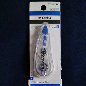 トンボ 修正テープ モノCC6 使いきりタイプ 6mm幅(ヘッド:ブルー) CT-CC6 新品