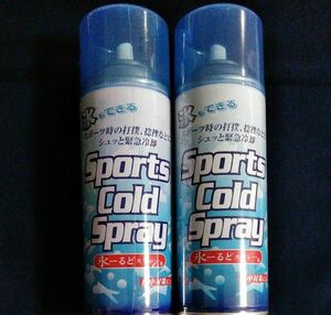 スポーツコールドスプレー (瞬間冷却剤) 氷ーるどスプレー 420ml × 2個セット　新品