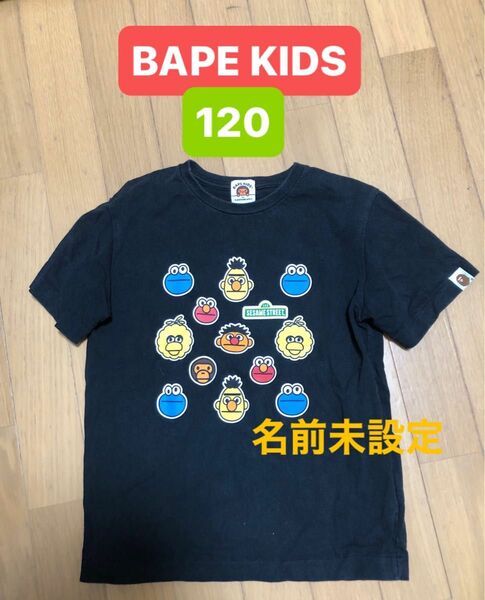 アベイシングエイプ　ベイプキッズ　BAPE KIDS 半袖 Tシャツ　黒　120 セサミストリート