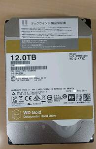 その８WesternDigita WD121KRYZ 12TB 3.5インチHDD 28485時間　電源投入61回（送料込み）