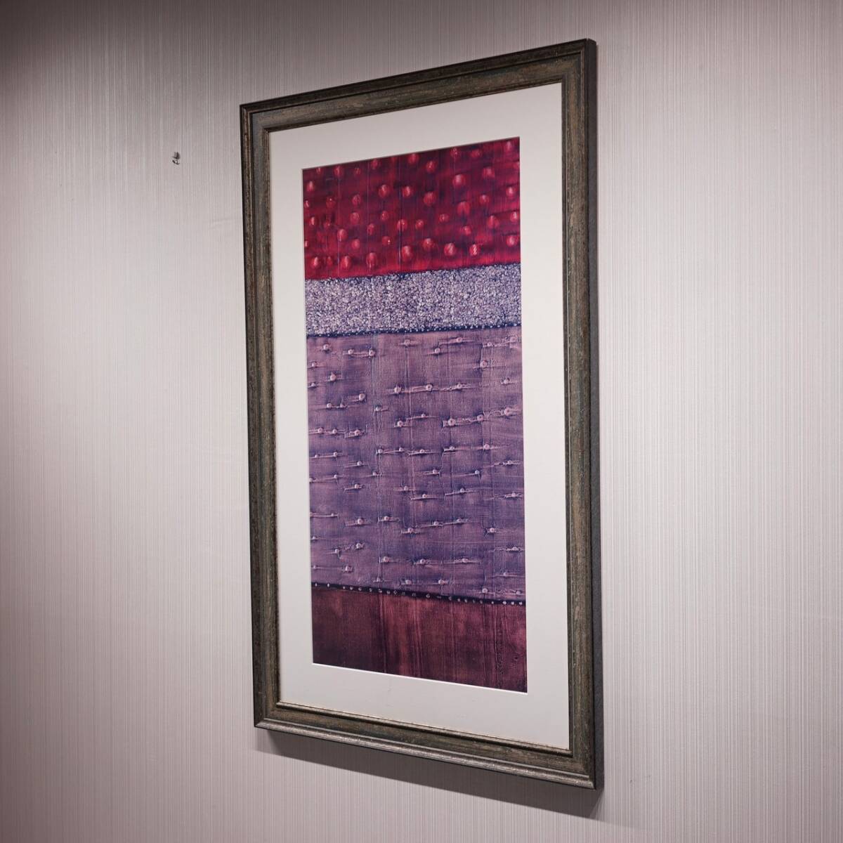 Bello's Art 抽象画 プリントアート 大型 100×70 アート 現代アート 壁掛け モダン 北欧 ミッドセンチュリー 紫, 美術品, 絵画, その他