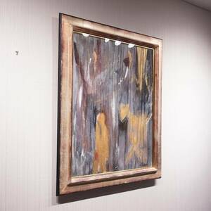 油絵 抽象画 大型 87×76 アート 壁掛け 現代 美術 モダン 北欧 検:アルフレックス カッシーナ マスターウォール ボーコンセプト アクタス