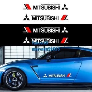 MITSUBISHI サイドステッカー 左右2枚セット♪ 三菱 ラリーアート RALLIART デカール ランサー エボリューション パジェロ デリカ