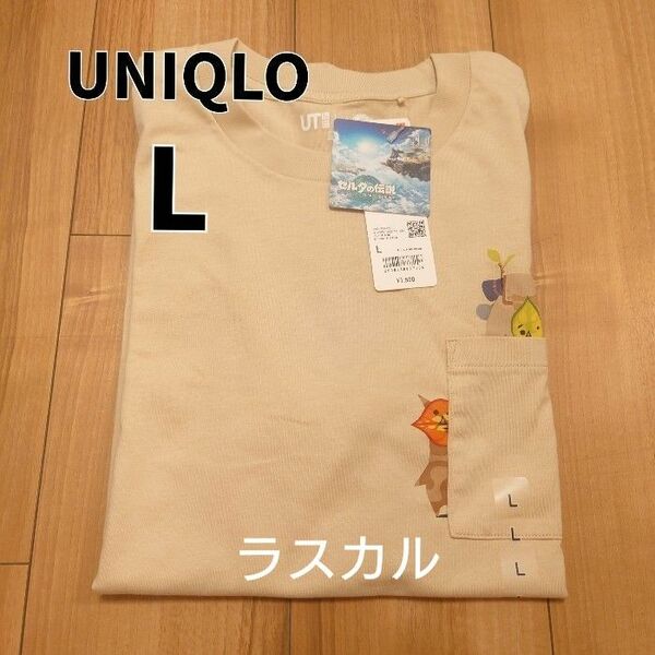 【L】UNIQLO ユニクロ ゼルダの伝説 ティアーズオブザキングダム コログ Tシャツ 半袖