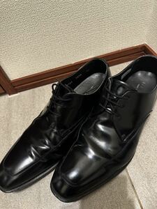★送料無料【美品】REGAL リーガル ビジネスシューズ 革靴 Uチップ 727R 25cm ブラック 日本製