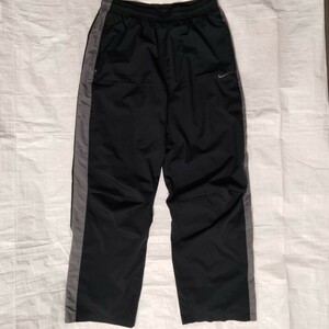 NIKE ナイキ ナイロン トラックパンツ サイド　グレーライン ナイロン　パンツ　truck nylon side line ブラック　グレー　pant XL black