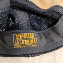 STANDARD CALIFORNIA スタンダード カリフォルニア メッシュ キャップ TRUCKER CAP アメリカン　ワッペン　ビンテージ再現　ネイビー　帽_画像7