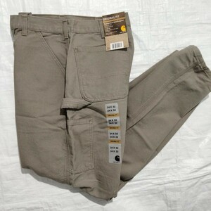 カーハート ペインターパンツ Carhartt Duck Work Dungaree ワークパンツ ダック B11 desert 34x32 painter work pant ワイド　loose　 