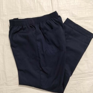 The Senior Shop ATLAS ネイビー ウエストゴム 　イージー　プルオン　パンツ アメリカ製　navy ワイド　リラックス　ゆったりシルエット　