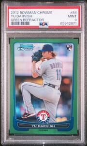 2012 BOWMAN CHROME 84 YU DARVISH ダルビッシュ有 GREEN REFRACTOR PSA9 RC