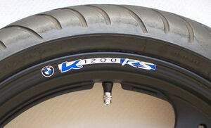 送料無料 BMW K1200RS WHEEL RIM STICKERS DECALS ステッカー シール バイク デカール セット 8枚セット