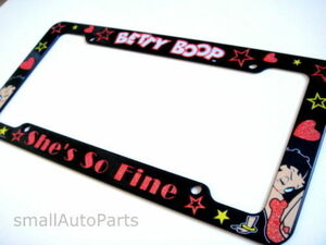 送料無料 BETTY BOOP LICENSE PLATE TAG Frame ナンバーフレーム ナンバープレート プレート ベティ・ブープ フレーム