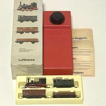 ☆MINITRIX ミニトリックス　外国車両　蒸気機関車　貨物列車　鉄道模型　Ｎゲージ　Lufthansa ルフトハンザ　西ドイツ製 _画像1